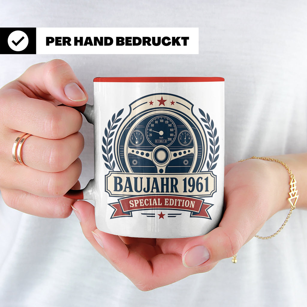 Baujahr 1961 Special Edition Tasse - Geschenk zum 65. Geburt – Rot [farbe:rot]
