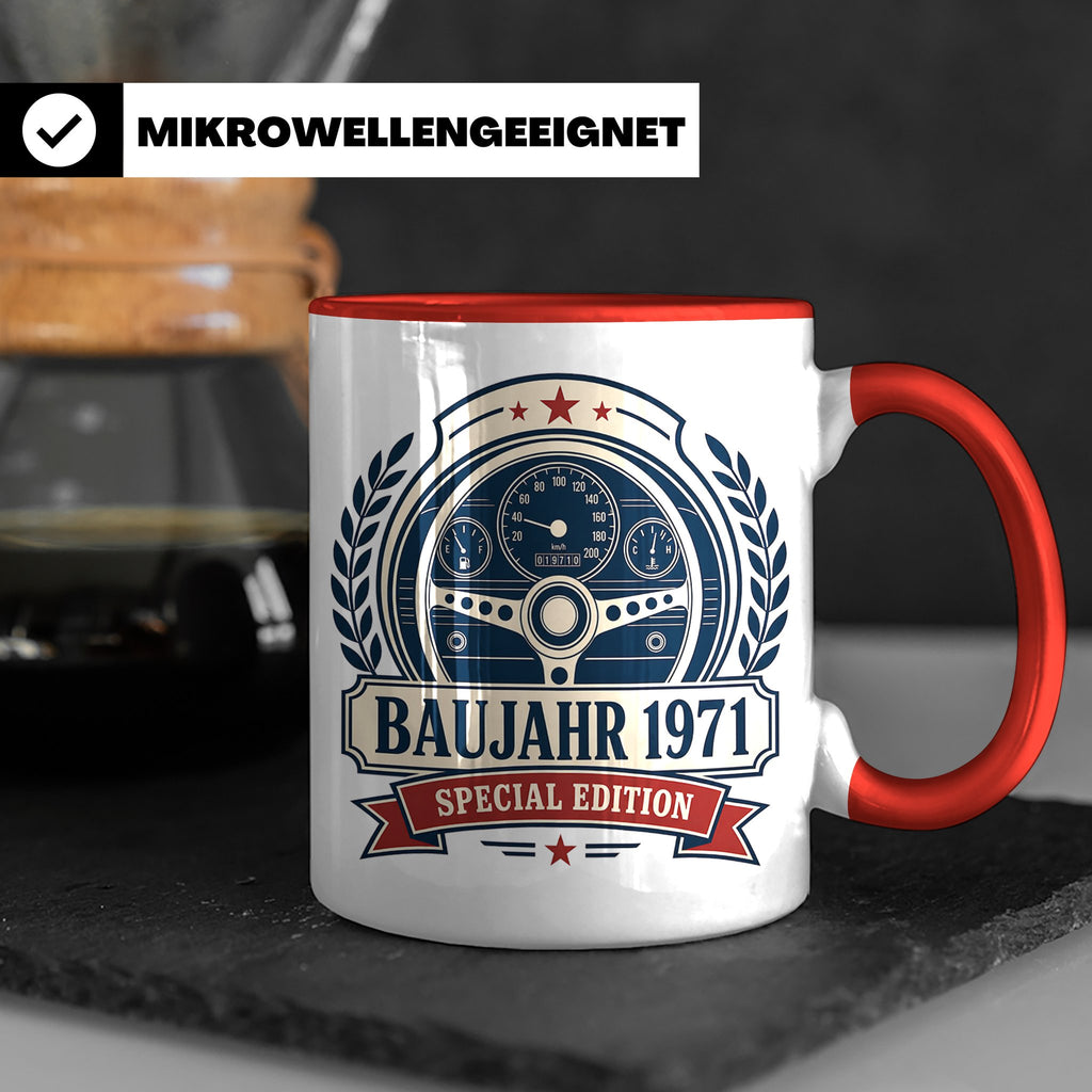 Baujahr 1971 Special Edition Tasse - Geschenk zum 55. Geburt – Rot [farbe:rot]