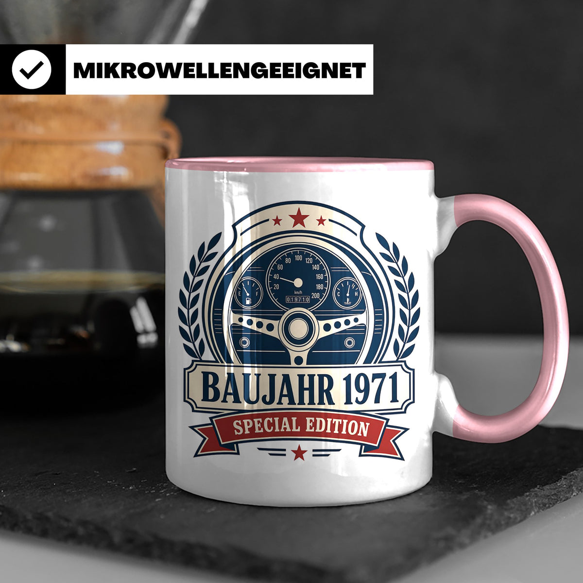 Baujahr 1971 Special Edition Tasse - Geschenk zum 55. Geburt – Rosa [farbe:rosa]