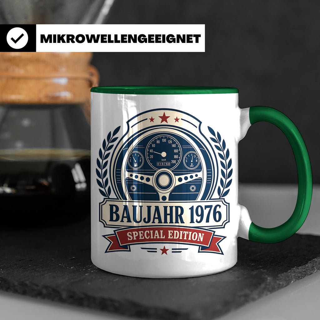Baujahr 1976 Special Edition Tasse - Geschenk zum 50. Geburt – Grün [farbe:grün]