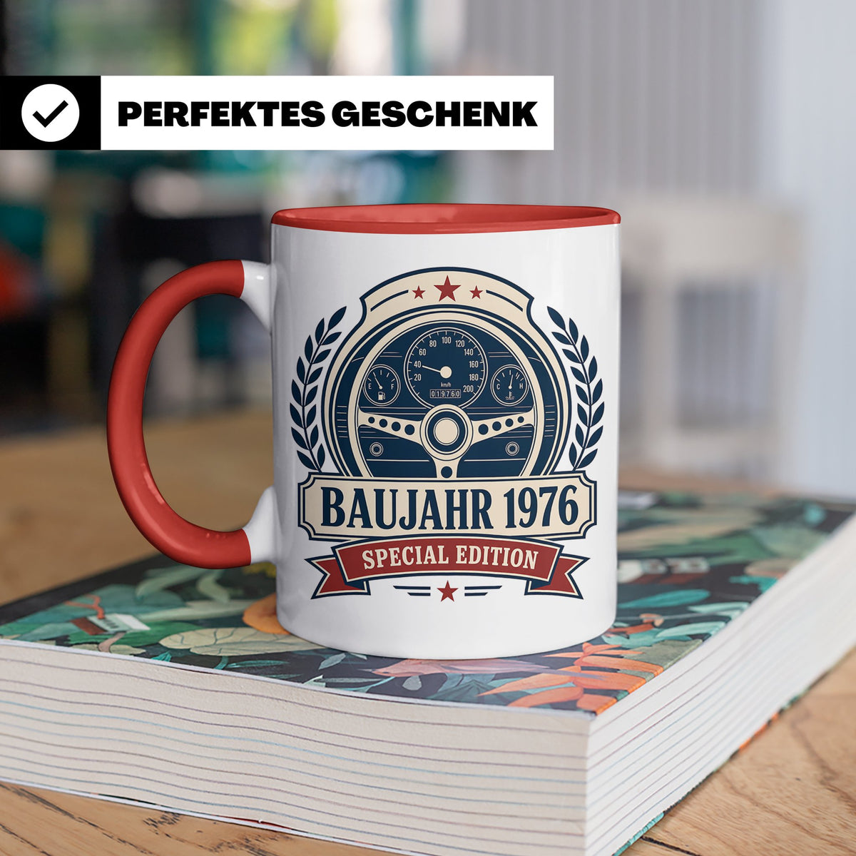 Baujahr 1976 Special Edition Tasse - Geschenk zum 50. Geburt – Rot [farbe:rot]