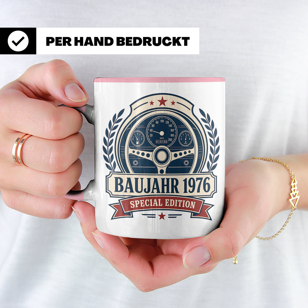 Baujahr 1976 Special Edition Tasse - Geschenk zum 50. Geburt – Rosa [farbe:rosa]
