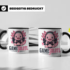 Axolotl Tasse Gamesolotl - Lustiges Geschenk für Gamer Zocke – Schwarz [farbe:schwarz]