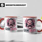 Axolotl Tasse Gamesolotl - Lustiges Geschenk für Gamer Zocke – Rot [farbe:rot]