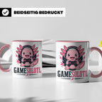 Axolotl Tasse Gamesolotl - Lustiges Geschenk für Gamer Zocke – Rosa [farbe:rosa]
