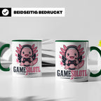 Axolotl Tasse Gamesolotl - Lustiges Geschenk für Gamer Zocke – Grün [farbe:grün]