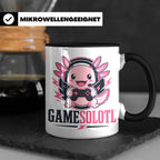 Axolotl Tasse Gamesolotl - Lustiges Geschenk für Gamer Zocke – Schwarz [farbe:schwarz]