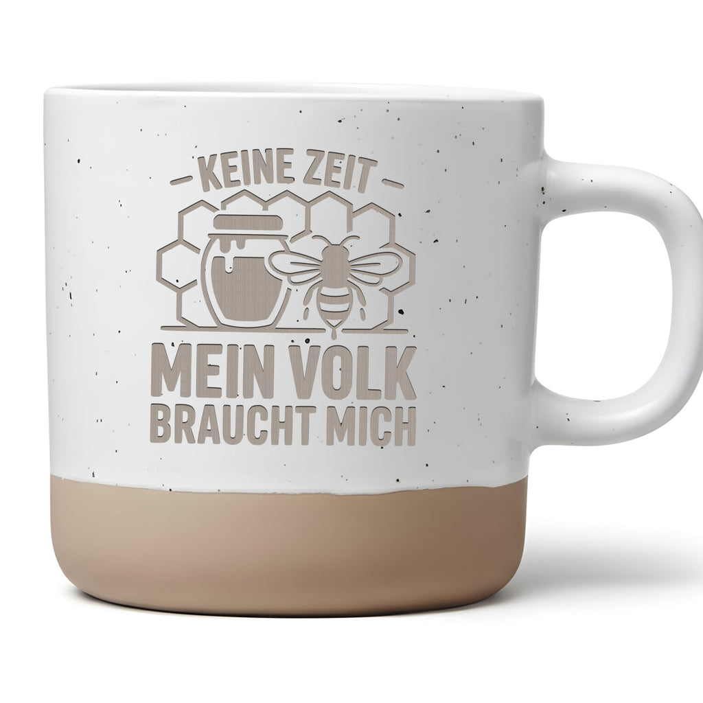 Imker Tasse Geschenk, Keine Zeit mein Volk braucht mich Kaffeetasse, Lustiger Spruch Biene Honig Becher, Geschenkidee für Imkerin & Imker
