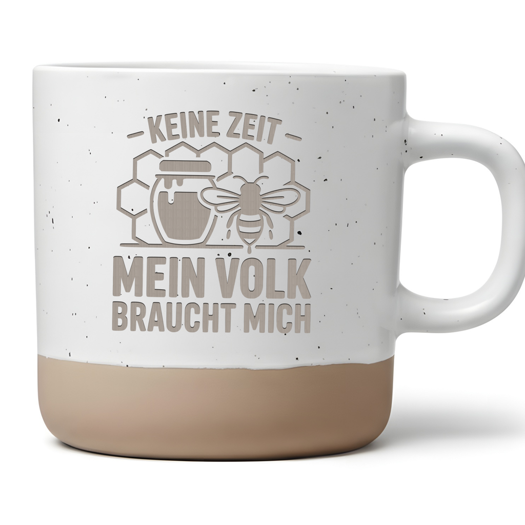 Imker Tasse Geschenk, Keine Zeit mein Volk braucht mich Kaffeetasse, Lustiger Spruch Biene Honig Becher, Geschenkidee für Imkerin & Imker