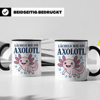 Axolotl Tasse Lächeln wie ein Axolotl - Süßes Geschenk für T – Schwarz [farbe:schwarz]