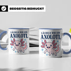 Axolotl Tasse Lächeln wie ein Axolotl - Süßes Geschenk für T – Blau [farbe:blau]
