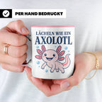 Axolotl Tasse Lächeln wie ein Axolotl - Süßes Geschenk für T – Rosa [farbe:rosa]