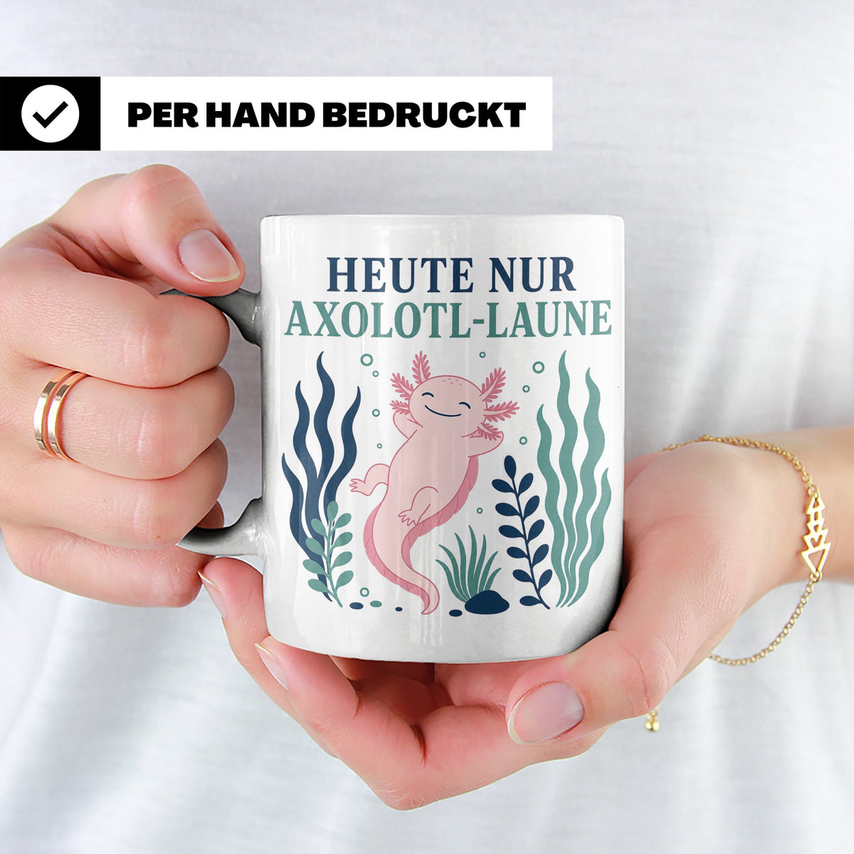 Axolotl Tasse Heute nur Axolotl Laune - Lustiges Geschenk fü – Weiß [farbe:weiß]