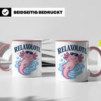 Axolotl Tasse Relaxolotl - Lustiges Geschenk für Axolotl Lie – Rosa [farbe:rosa]