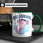 Axolotl Tasse Relaxolotl - Lustiges Geschenk für Axolotl Lie – Grün [farbe:grün]