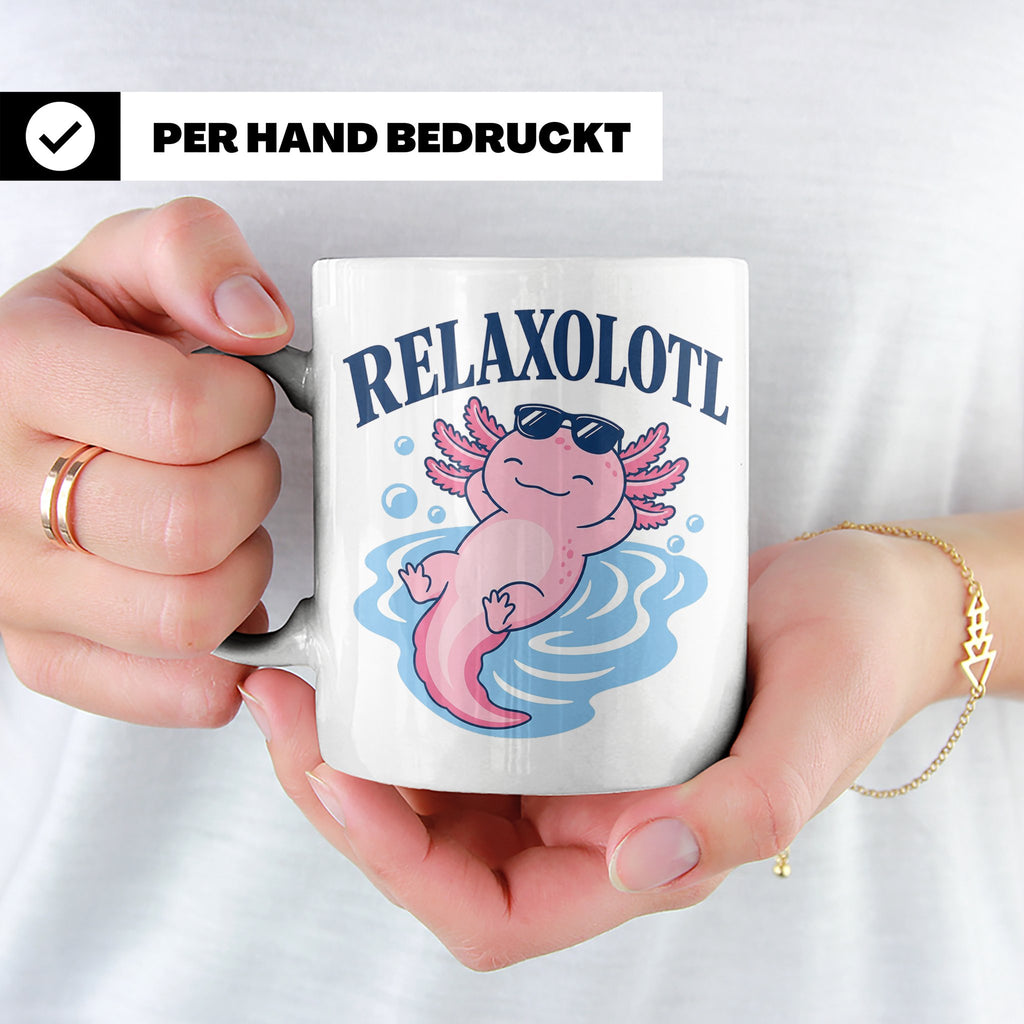 Axolotl Tasse Relaxolotl - Lustiges Geschenk für Axolotl Lie – Weiß [farbe:weiß]