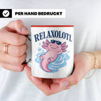 Axolotl Tasse Relaxolotl - Lustiges Geschenk für Axolotl Lie – Rot [farbe:rot]