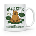Capybara Tasse Bleib ruhig und sei ein Capybara - Geschenk f – Weiß [farbe:weiß]