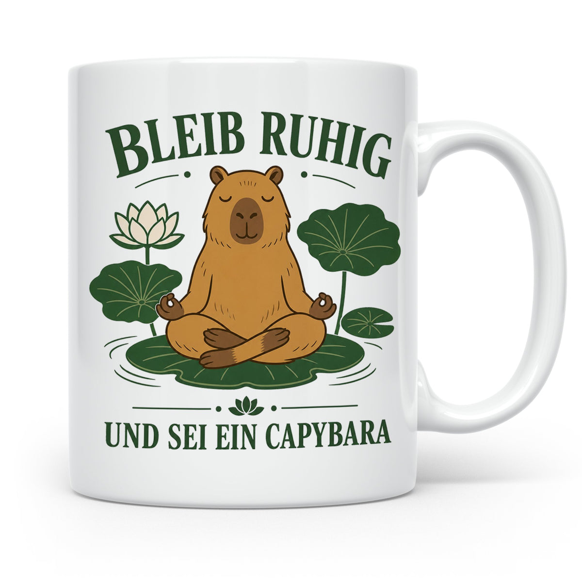 Capybara Tasse Bleib ruhig und sei ein Capybara - Geschenk f – Weiß [farbe:weiß]