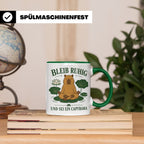 Capybara Tasse Bleib ruhig und sei ein Capybara - Geschenk f – Grün [farbe:grün]