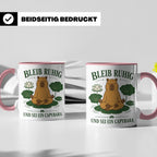 Capybara Tasse Bleib ruhig und sei ein Capybara - Geschenk f – Rosa [farbe:rosa]