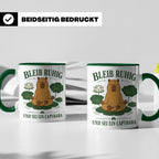 Capybara Tasse Bleib ruhig und sei ein Capybara - Geschenk f – Grün [farbe:grün]