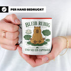 Capybara Tasse Bleib ruhig und sei ein Capybara - Geschenk f – Rot [farbe:rot]