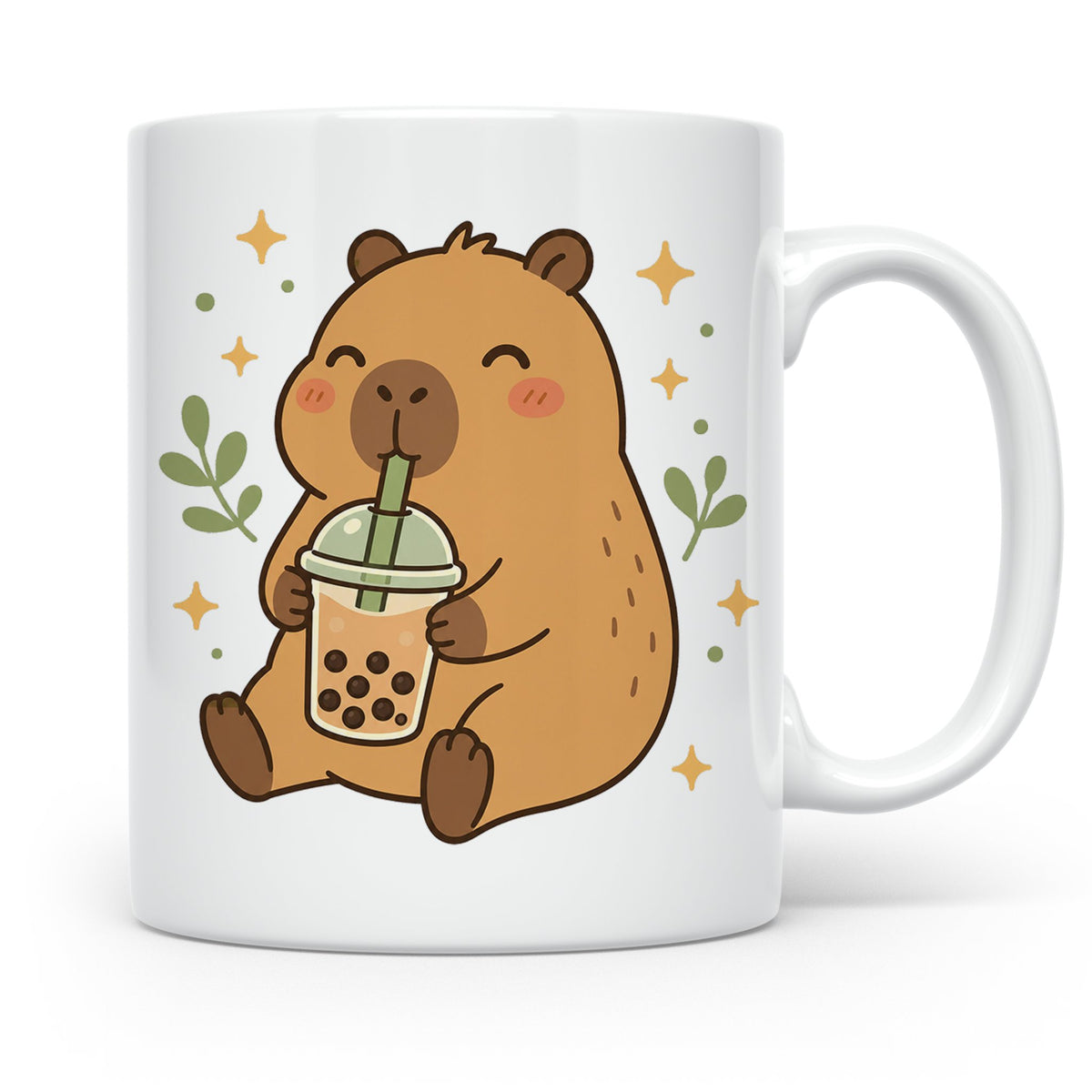 Capybara Tasse Boba Drink - Süßes Geschenk für Capybara Lieb – Weiß [farbe:weiß]