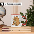 Capybara Tasse Boba Drink - Süßes Geschenk für Capybara Lieb – Rot [farbe:rot]