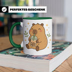 Capybara Tasse Boba Drink - Süßes Geschenk für Capybara Lieb – Grün [farbe:grün]