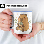 Capybara Tasse Boba Drink - Süßes Geschenk für Capybara Lieb – Blau [farbe:blau]