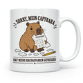 Capybara Tasse Sorry mein Capybara hat meine Hausaufgaben ge – Weiß [farbe:weiß]