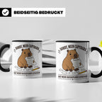 Capybara Tasse Sorry mein Capybara hat meine Hausaufgaben ge – Schwarz [farbe:schwarz]
