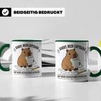Capybara Tasse Sorry mein Capybara hat meine Hausaufgaben ge – Grün [farbe:grün]