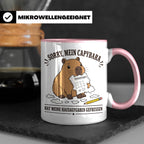 Capybara Tasse Sorry mein Capybara hat meine Hausaufgaben ge – Rosa [farbe:rosa]