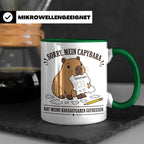 Capybara Tasse Sorry mein Capybara hat meine Hausaufgaben ge – Grün [farbe:grün]
