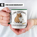 Capybara Tasse Sorry mein Capybara hat meine Hausaufgaben ge – Grün [farbe:grün]