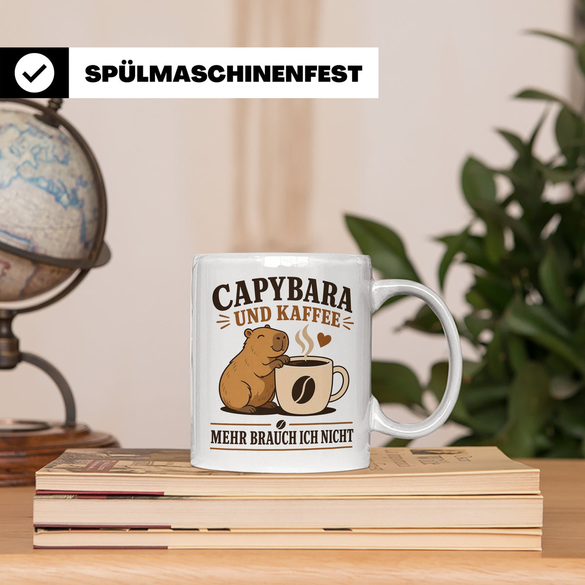 Capybara Tasse Capybara und Kaffee mehr brauch ich nicht - G – Weiß [farbe:weiß]