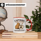 Capybara Tasse Capybara und Kaffee mehr brauch ich nicht - G – Rot [farbe:rot]