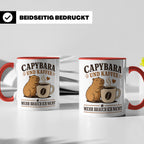 Capybara Tasse Capybara und Kaffee mehr brauch ich nicht - G – Rot [farbe:rot]