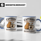 Capybara Tasse Capybara und Kaffee mehr brauch ich nicht - G – Blau [farbe:blau]