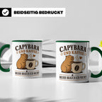 Capybara Tasse Capybara und Kaffee mehr brauch ich nicht - G – Grün [farbe:grün]