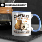 Capybara Tasse Capybara und Kaffee mehr brauch ich nicht - G – Blau [farbe:blau]