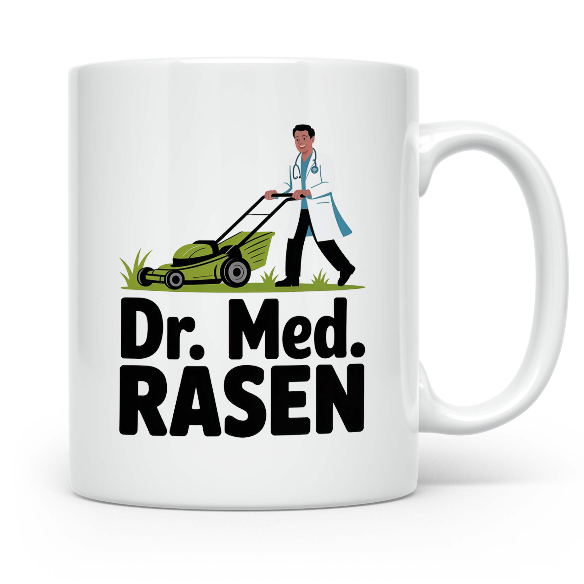 Rasen Tasse - Dr. Med. Rasen - Gartenbau Arzt Design - Rasen – Weiß [farbe:weiß]