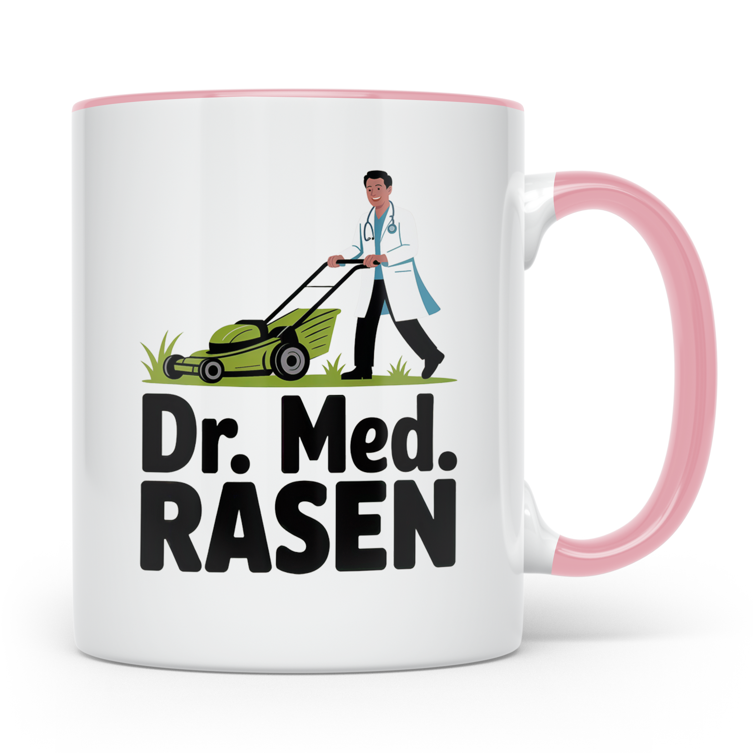 Rasen Tasse - Dr. Med. Rasen - Gartenbau Arzt Design - Rasen – Rosa [farbe:rosa]