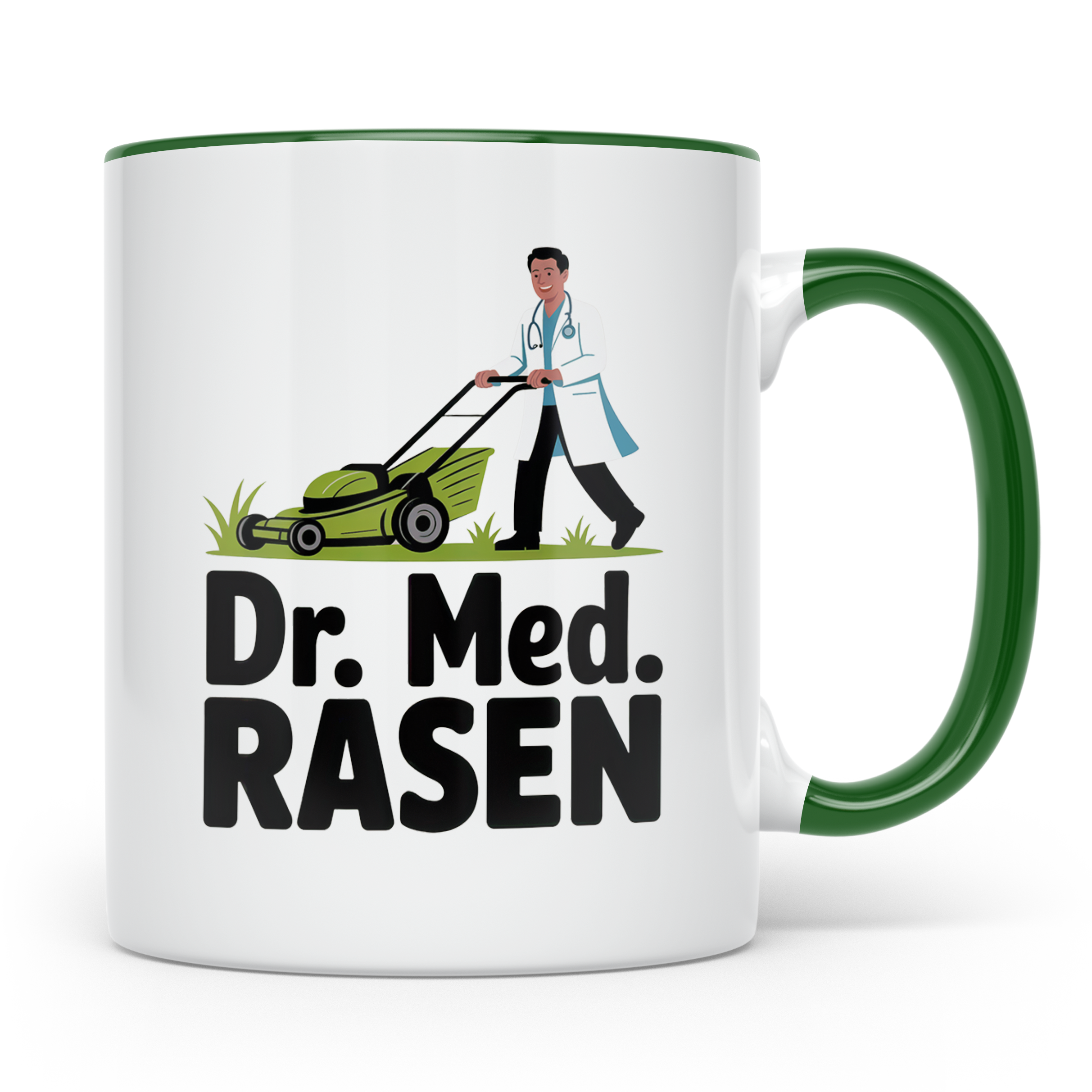 Rasen Tasse - Dr. Med. Rasen - Gartenbau Arzt Design - Rasen – Grün [farbe:grün]
