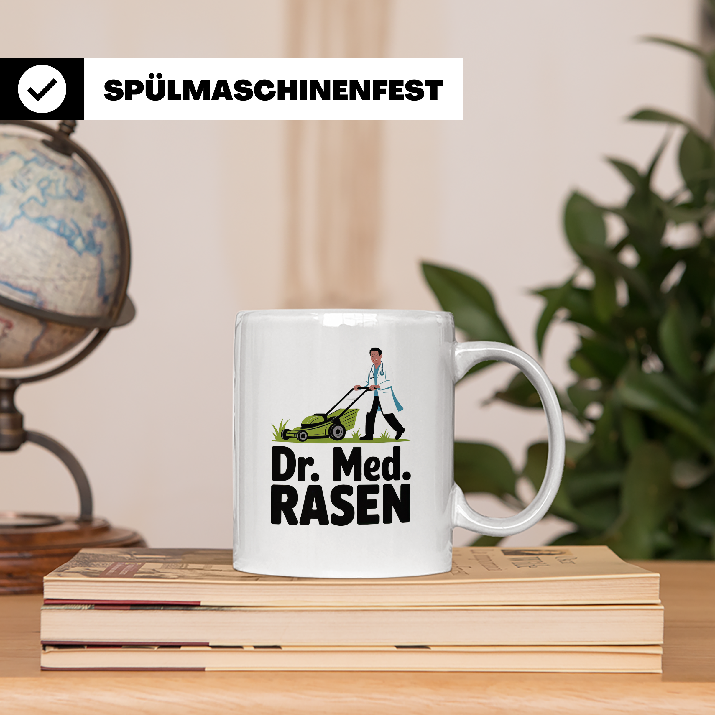 Rasen Tasse - Dr. Med. Rasen - Gartenbau Arzt Design - Rasen – Weiß [farbe:weiß]