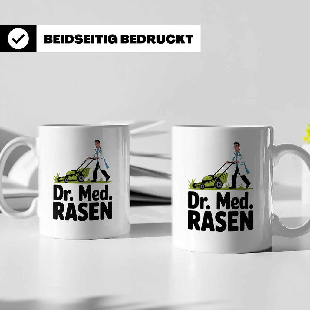 Rasen Tasse - Dr. Med. Rasen - Gartenbau Arzt Design - Rasen – Weiß [farbe:weiß]