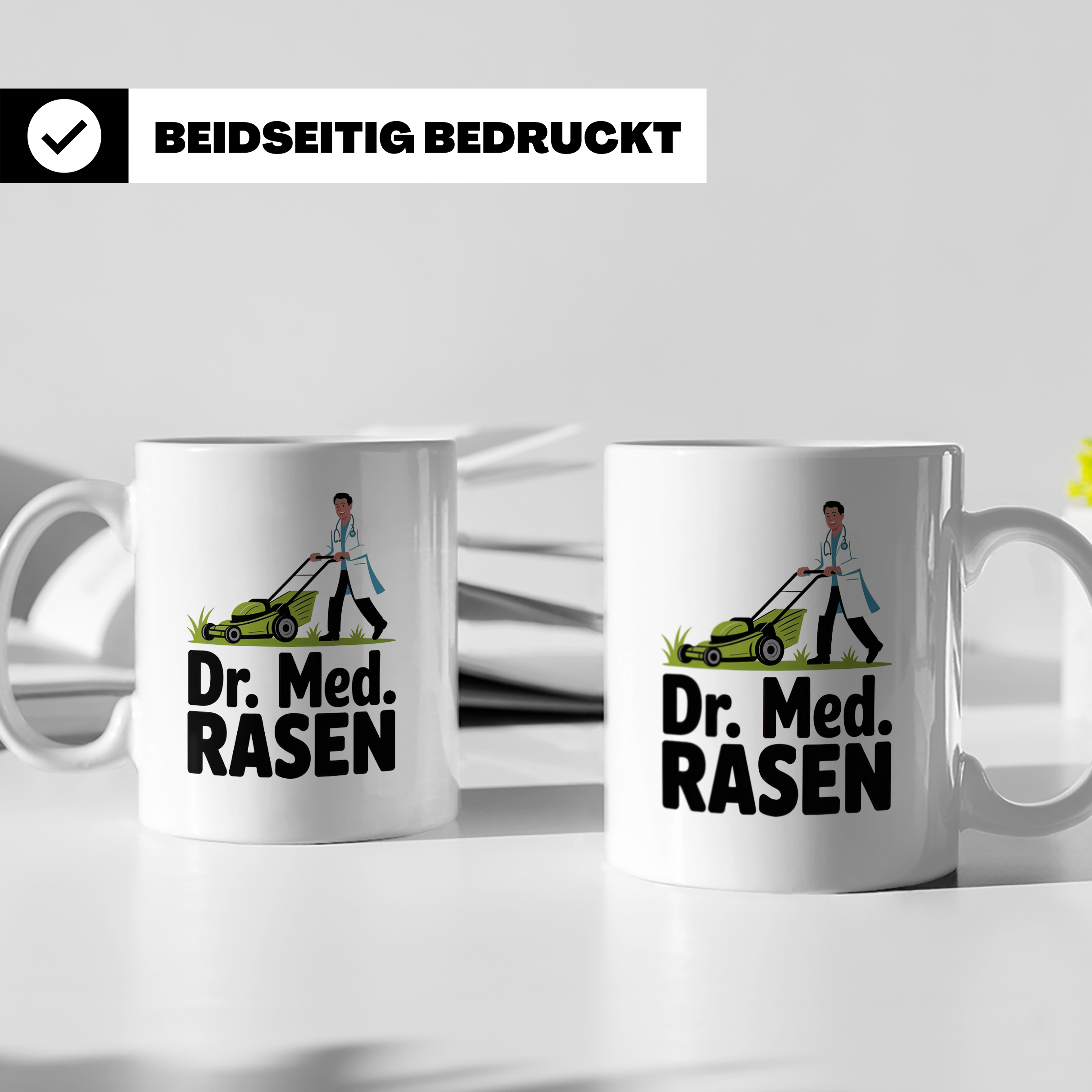 Rasen Tasse - Dr. Med. Rasen - Gartenbau Arzt Design - Rasen – Weiß [farbe:weiß]
