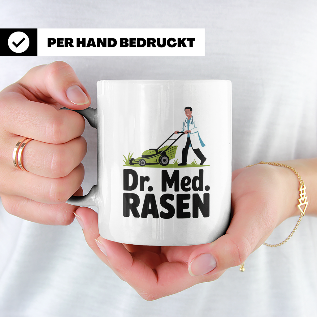 Rasen Tasse - Dr. Med. Rasen - Gartenbau Arzt Design - Rasen – Weiß [farbe:weiß]